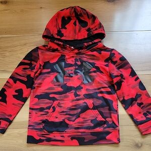 *3/$15* Under Armour Boys Red Camo Hoodie Size 4